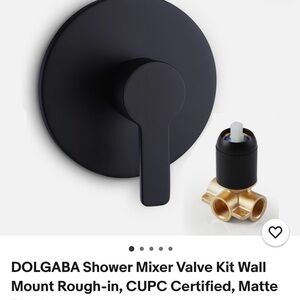 Olga Matte Black Shower Mixer Valve Kit